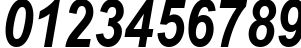 Пример написания цифр шрифтом Ariac Bold Italic