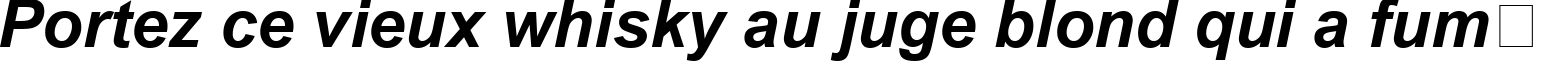 Пример написания шрифтом Arial Cyr Bold Italic текста на французском