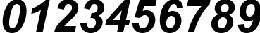 Пример написания цифр шрифтом Arial Cyr Bold Italic