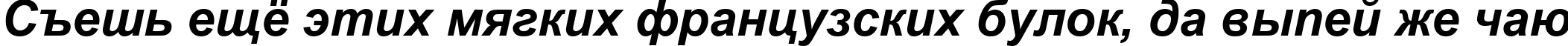 Пример написания шрифтом Arial Cyr Bold Italic текста на русском
