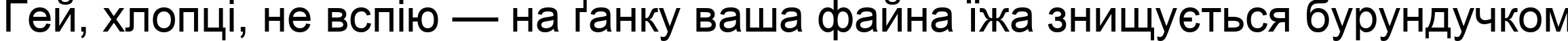 Пример написания шрифтом Arial Cyr текста на украинском
