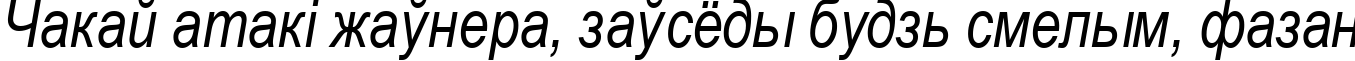 Пример написания шрифтом Arial Narrow Italic текста на белорусском Пример написания шрифтом Arial Narrow Italic текста на белорусском