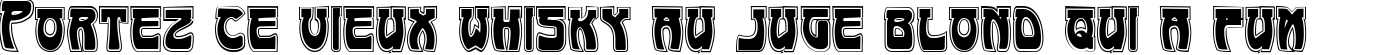 Пример написания шрифтом Art-Nouveau 1895-Contour текста на французском