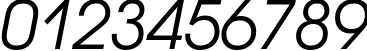 Пример написания цифр шрифтом AvantGardeC Italic