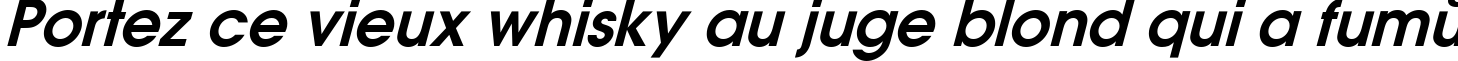 Пример написания шрифтом Avanti Bold Italic текста на французском