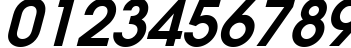 Пример написания цифр шрифтом Avanti Bold Italic