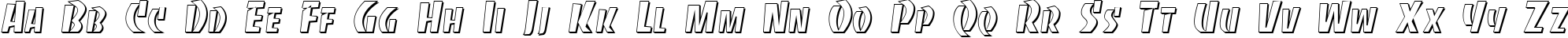 Пример написания английского алфавита шрифтом BancoDi Bold Пример написания английского алфавита шрифтом BancoDi Bold