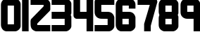 Пример написания цифр шрифтом Bandwidth Bandless BRK