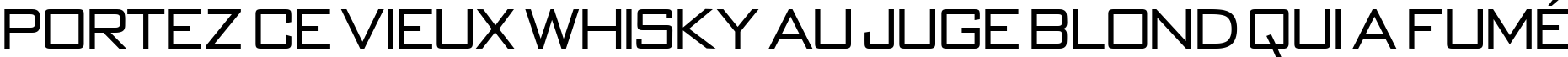 Пример написания шрифтом BankGothic-Regular DB текста на французском