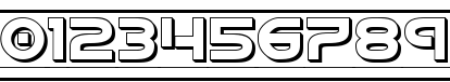 Пример написания цифр шрифтом Barcade 3D