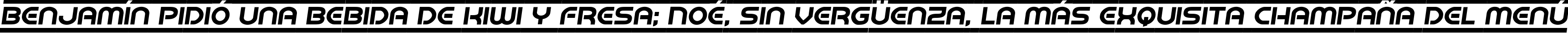 Пример написания шрифтом Barcade Semi-Italic текста на испанском