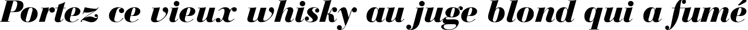 Пример написания шрифтом Bauer Bodoni Black Italic BT текста на французском