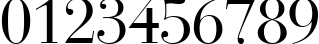 Пример написания цифр шрифтом Bauer Bodoni BT Пример написания цифр шрифтом Bauer Bodoni BT