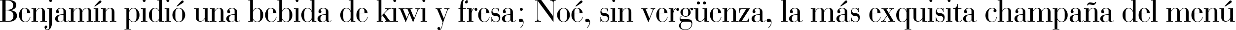 Пример написания шрифтом Bauer Bodoni BT текста на испанском Пример написания шрифтом Bauer Bodoni BT текста на испанском