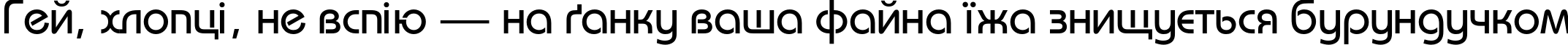 Пример написания шрифтом BauhausC Medium текста на украинском Пример написания шрифтом BauhausC Medium текста на украинском