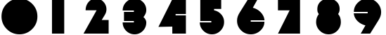 Пример написания цифр шрифтом Bebit