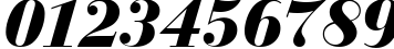 Пример написания цифр шрифтом Bedini Bold Italic