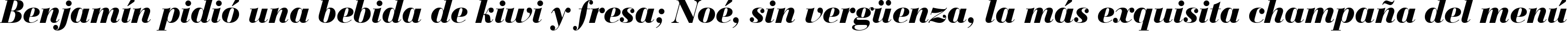 Пример написания шрифтом Bedini Bold Italic текста на испанском