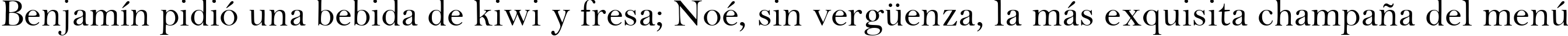 Пример написания шрифтом Bell MT текста на испанском Пример написания шрифтом Bell MT текста на испанском