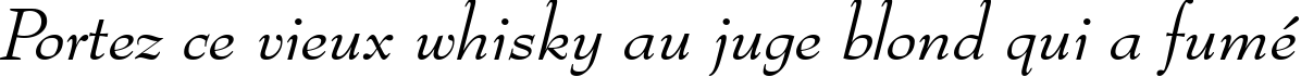 Пример написания шрифтом Bernhard Modern Italic BT текста на французском Пример написания шрифтом Bernhard Modern Italic BT текста на французском