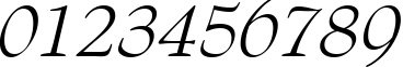 Пример написания цифр шрифтом Bernhard Modern Italic BT Пример написания цифр шрифтом Bernhard Modern Italic BT