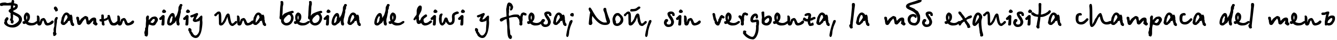 Пример написания шрифтом Betina Bold текста на испанском Пример написания шрифтом Betina Bold текста на испанском