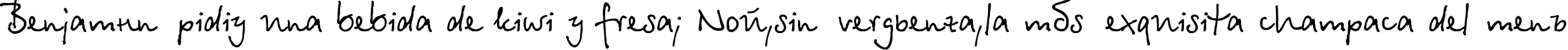 Пример написания шрифтом Betina Script текста на испанском