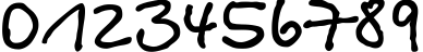 Пример написания цифр шрифтом БетинаСкрипт-П/Ж