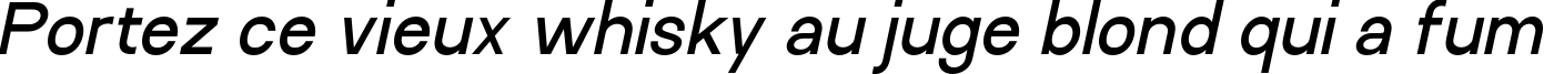 Пример написания шрифтом Bifocals Italic текста на французском