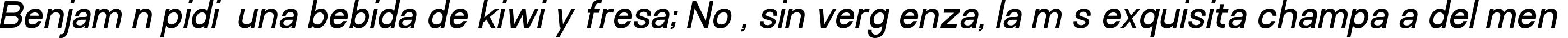 Пример написания шрифтом Bifocals Italic текста на испанском