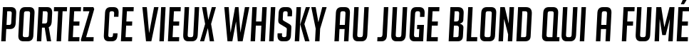 Пример написания шрифтом BigNoodleTitling Oblique текста на французском Пример написания шрифтом BigNoodleTitling Oblique текста на французском