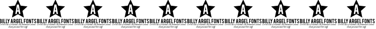 Пример написания цифр шрифтом BILLY ARGEL FONT