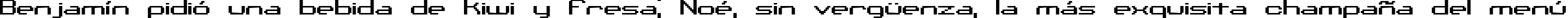 Пример написания шрифтом Binary CHR BRK текста на испанском