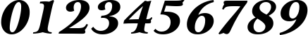 Пример написания цифр шрифтом Bitstream Arrus Black Italic BT