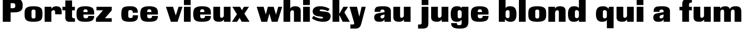 Пример написания шрифтом BlackGroteskC текста на французском