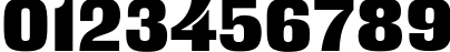 Пример написания цифр шрифтом BlackGroteskC