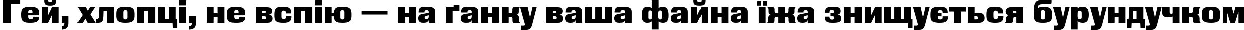 Пример написания шрифтом BlackGroteskC текста на украинском