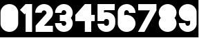 Пример написания цифр шрифтом Blackout 2 AM