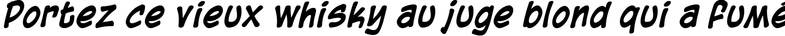 Пример написания шрифтом Blambot Casual  BoldItalic текста на французском