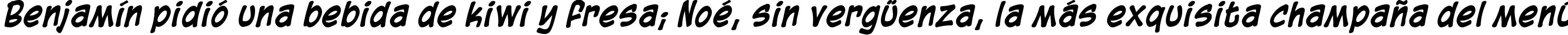 Пример написания шрифтом Blambot Casual  BoldItalic текста на испанском