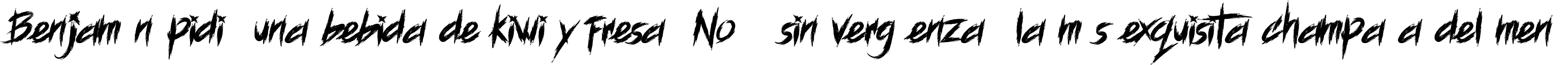 Пример написания шрифтом BLOODSEEKER DEMO текста на испанском
