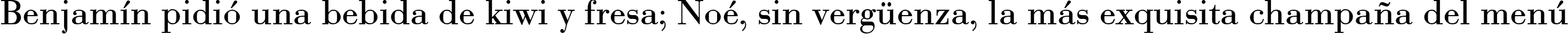 Пример написания шрифтом Bodoni Roman текста на испанском Пример написания шрифтом Bodoni Roman текста на испанском