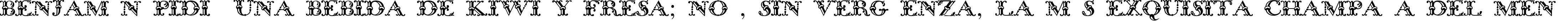 Пример написания шрифтом Bodoni Initials текста на испанском