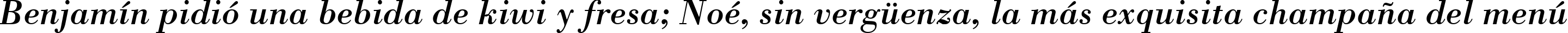 Пример написания шрифтом Bodoni Italic BT текста на испанском