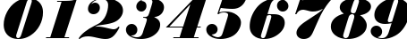 Пример написания цифр шрифтом Bodoni MT Black Italic Пример написания цифр шрифтом Bodoni MT Black Italic