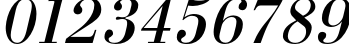 Пример написания цифр шрифтом BodoniC Italic Пример написания цифр шрифтом BodoniC Italic