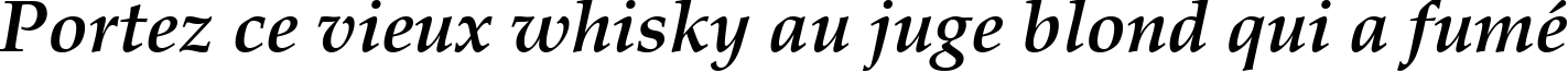 Пример написания шрифтом Book Antiqua Bold Italic текста на французском