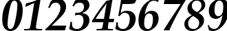 Пример написания цифр шрифтом Book Antiqua Bold Italic