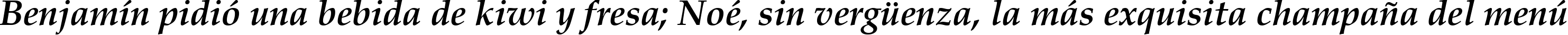 Пример написания шрифтом Book Antiqua Bold Italic текста на испанском