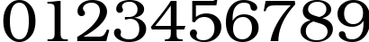 Пример написания цифр шрифтом BookmanCTT
